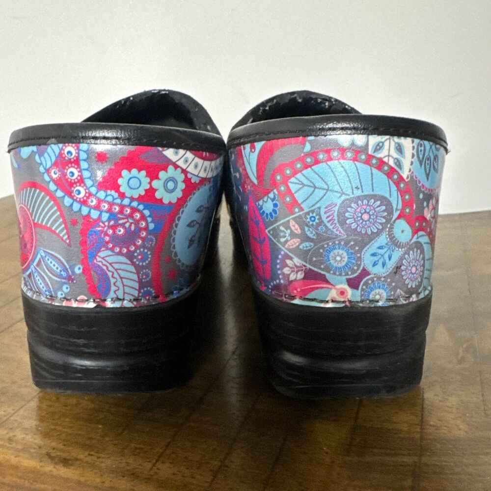 Dansko Paisley Floral Professional Clogs Nursing Shoes EU 39 US 8.5-9 - Picture 6 of 9